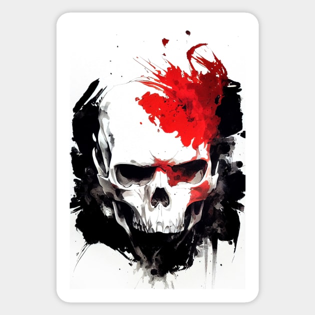 Skull Wild Nature Free Spirit Art Brush Painting Sticker by Cubebox